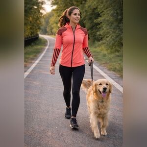 Lululemon Athletica Orange and Black Jacket